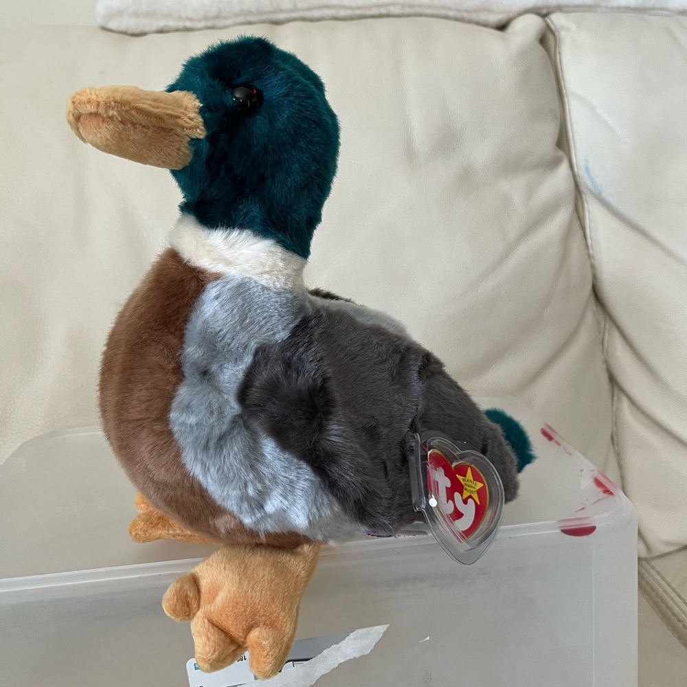 1998 Ty Rare Jake The Beanie Baby Mallard Duck Plush
